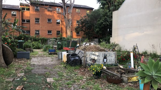The community garden on Erskineville Road has been earmarked for redevelopment into affordable housing.