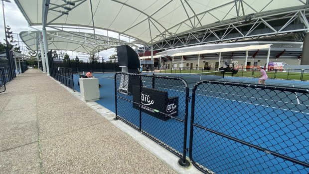 Tennis Queensland has asked the Brisbane Organising Committee for the Olympic and Paralympic Games for two extra show courts at the Queensland Tennis Centre.