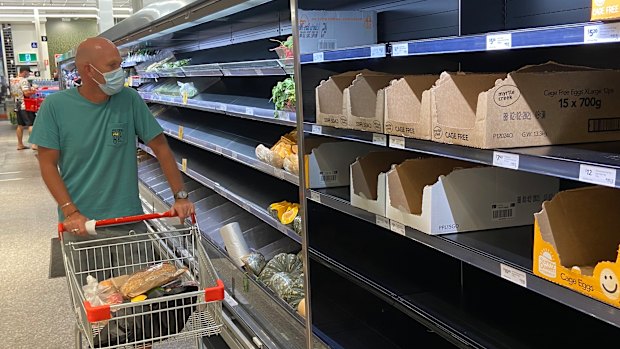 Henk Huijser came to West End’s Coles looking for potatoes, but it was one product in short supply.