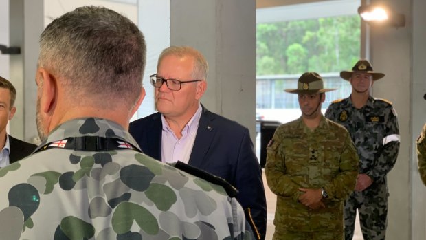 Prime Minister Scott Morrison in Queensland on Thursday. 