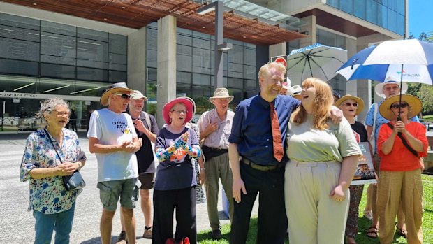 Pennings, pictured with daughter Isabella, celebrated the case being dropped.