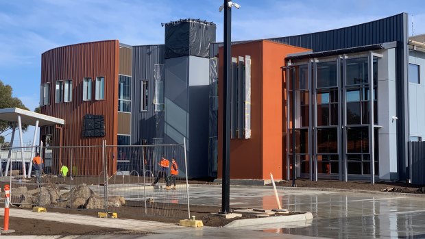 The new two-level Altona Police Station under construction at 1 Galvin Street, Altona on Friday. 