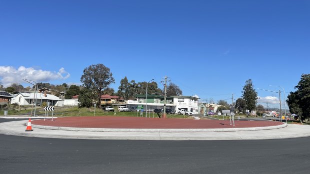 The roundabout outside the brewery, which took 18 months to build.