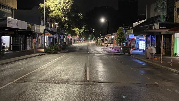 All quiet on the West End front as Brisbane's lockdown began on Friday night.