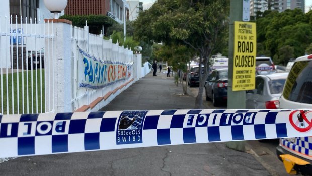 The man’s body was outside the Greek Club in South Brisbane. 