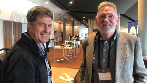 Phil Brown [left] and Bill Jeffs from Country Education Project said the state government financial incentives are a good start. But more is needed. 