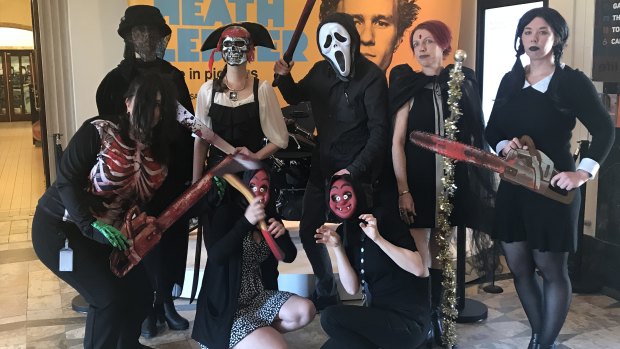 National Film and Sound Archive staff dress up for the upcoming <i>HorrorFest</i>. 