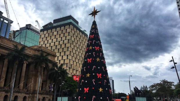 Storms capped off a steamy Sunday in Brisbane. 