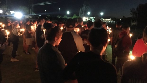 About 150 people gathered on a Gold Coast football field to pay tribute to Maaka Hakiwai.