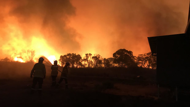 Matthew Hulse's RFS crew fighting a fire during the Black Summer.