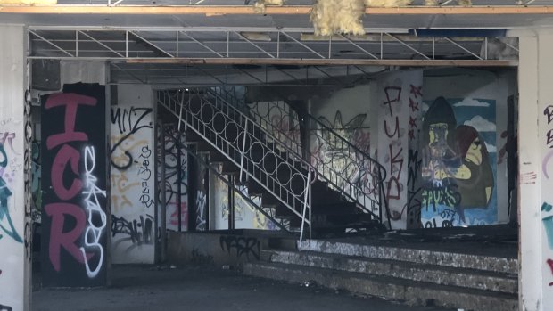 Inside the abandoned Inala skate rink