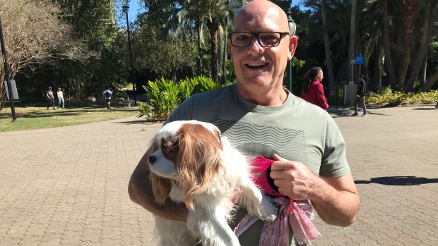 Todd Simpson and his King Charles spaniel Daisy would love to travel on Brisbane's CityCats.