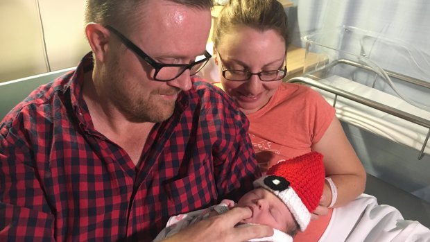 Justin and Michelle van den Boogs welcomed their daughter Caitlin to the world on Christmas Day. 