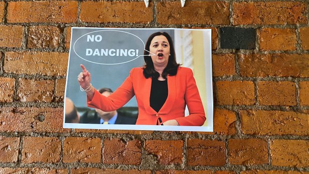A picture seen hanging in an Ingham pub during the dance ban.