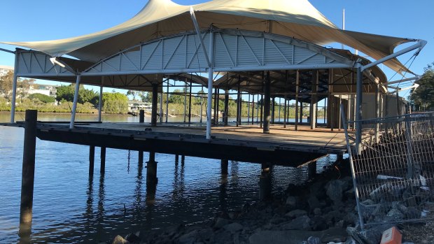 The remains of Brisbane's Drift Restaurant in 2019.