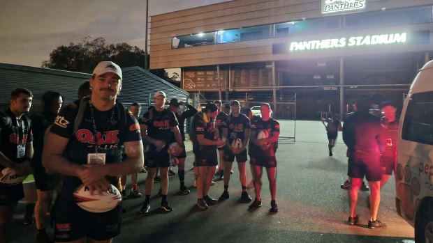 Panthers juniors on a 24-hour walk around their stadium.