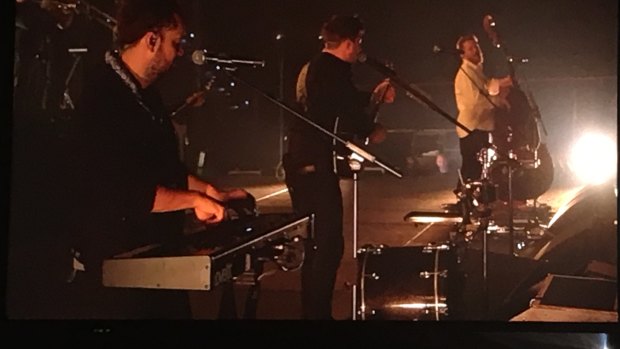 Mumford & Sons reach back into their folk-tinged catalogue of hits in Brisbane.