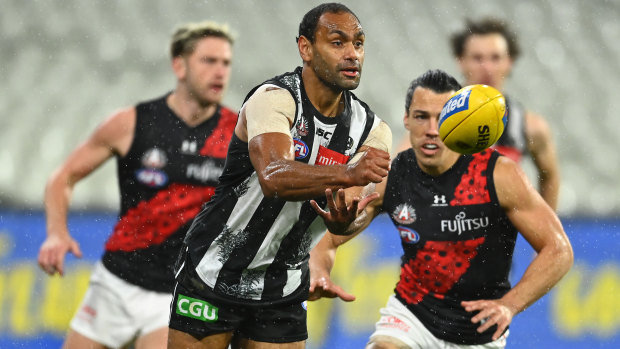 Travis Varcoe was racially abused after Collingwood's loss to Essendon. 