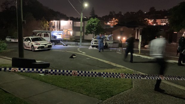 The crime scene in Newmarket after the fatal stabbing.