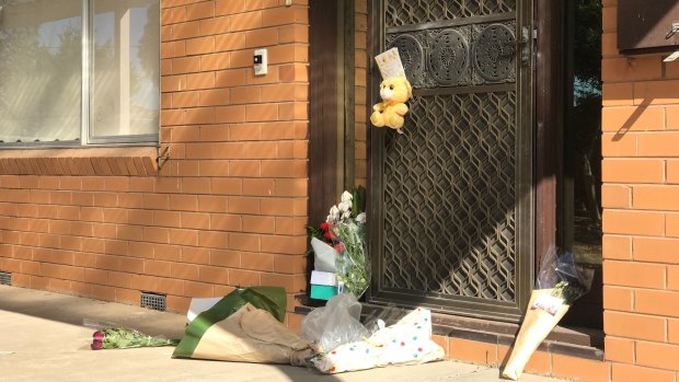 Tributes left at the home of Vicki Ramadan.