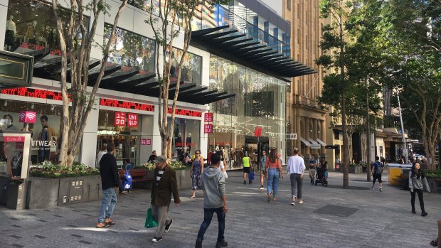 "Non-essential" shopping resumes in Brisbane but many stores in the CBD remain closed.