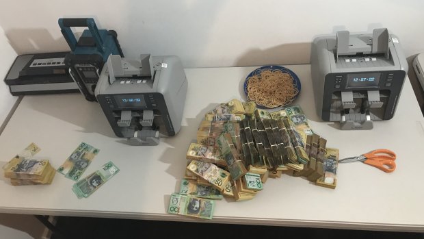 Police also seized two electronic currency counters and cryovac sealing equiment. 