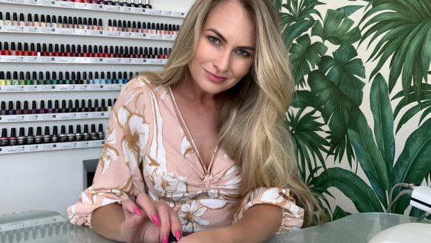 Skye McIntyre in her salon in Penrith, Sydney.