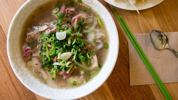 Rare beef and brisket pho.