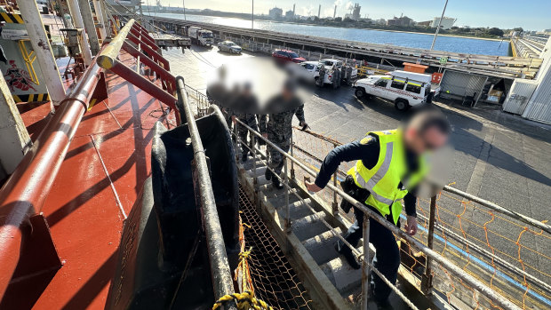 The Australian Royal Navy helped police retrieve more than 800kg of cocaine from a cargo carrier bound for Perth in May 2023.