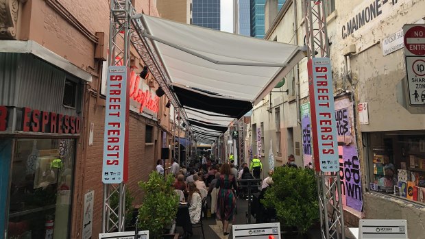 Pellegrini’s was one of the venues taking over the city lanes as part of the Street Feasts program. 