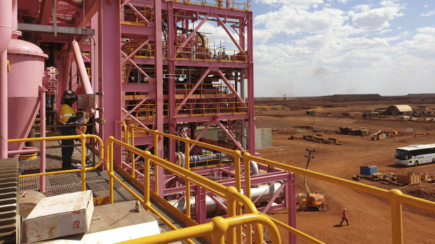 Hancock Prospecting's Roy Hill iron ore mine in Pilbara.