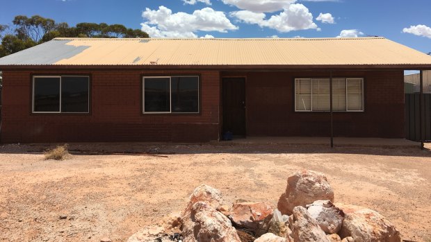 The home rented by Gargasoulas and his pregnant girlfriend Maria in Coober Pedy.