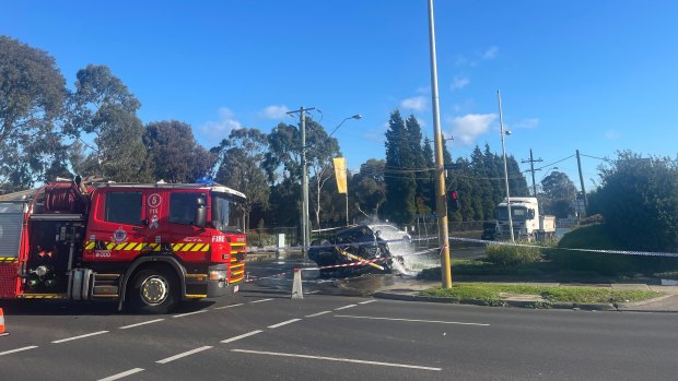 The second crime scene at the corner of Sydney Road and Box Forest Road.