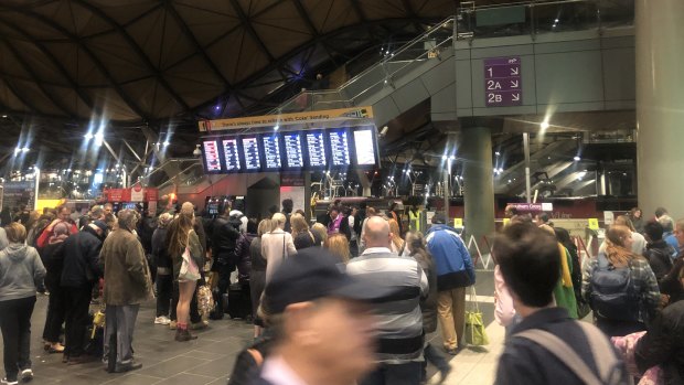 A number of V/Line trains have been delayed after the incident at Southern Cross Station.