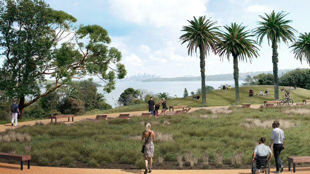 An artist's impression of the wheelchair accessible path through South Head national park.