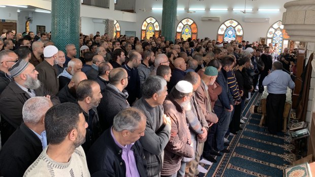 Inside the mosque where Aiia's funeral took place.