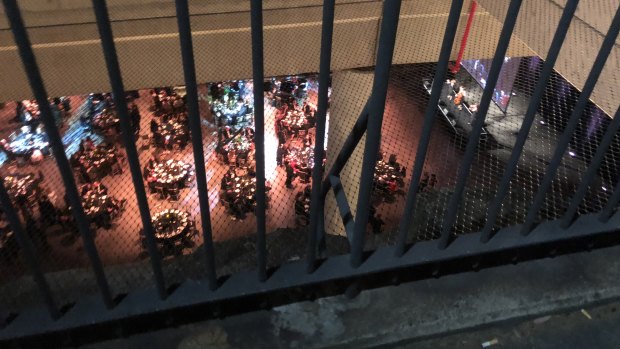 The Australian Bar Association's gala dinner was audible and visible from Barangaroo.