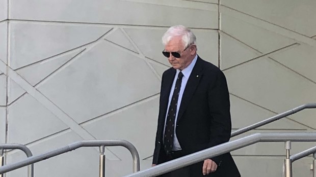 Ciara Glennon's father, Denis Glennon, leaves court.