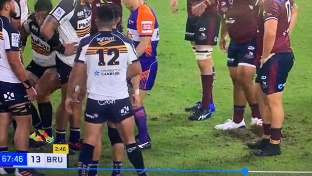 Scrums were moved several times during the Super Rugby AU final.