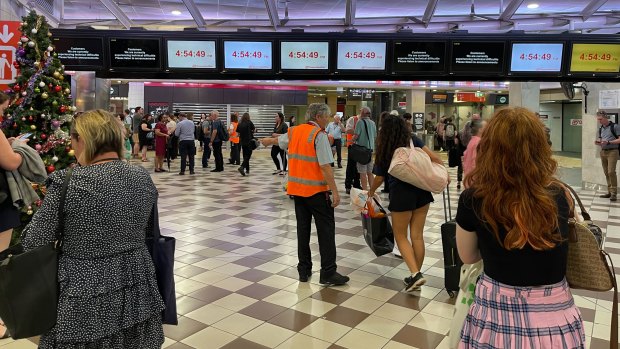 Train delays at Central Station on Thursday afternoon.