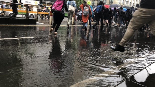 Watch out for puddles in the city today. 