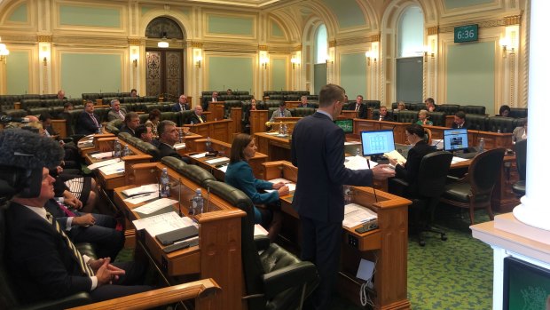 Queensland Parliament sitting in a time of social distancing.