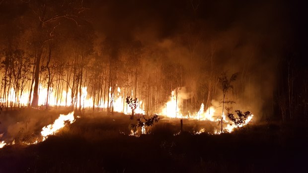 Fires rage at Deepwater in Queensland.