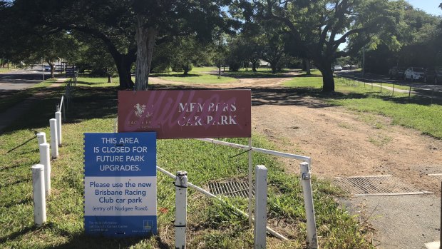 The area has now been closed to parking for Eagle Farm racing club members