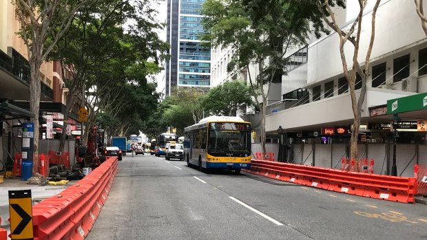 New pedestrian crossing is being built in Brisbane's Adelaide Street after nine people have been hit by cars or buses in five years. One woman died in 2018. 