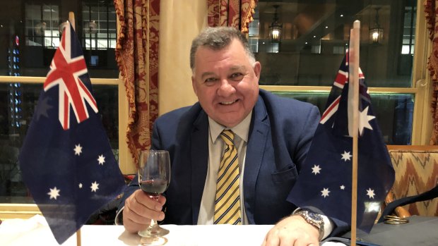 Liberal MP Craig Kelly was constantly asked about the ABC by guests at the Australian Monarchist League dinner.