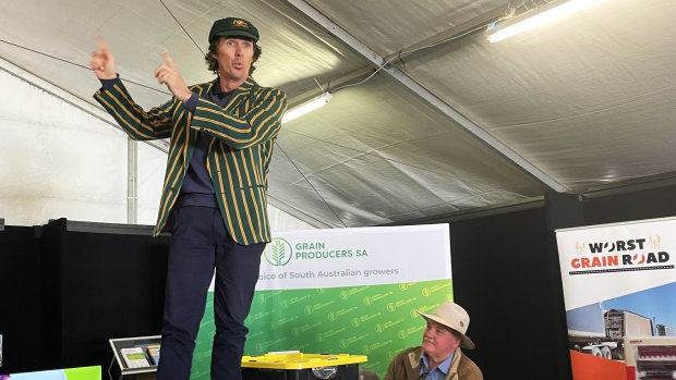 Former Australian Test cricketer Brad Hogg shares his experiences at AgQuip on Wednesday.