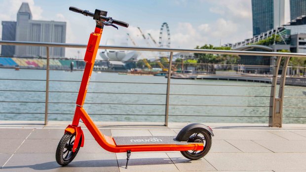 Neuron scooters have a replaceable battery system and can stay on the street 24/7 if needed.