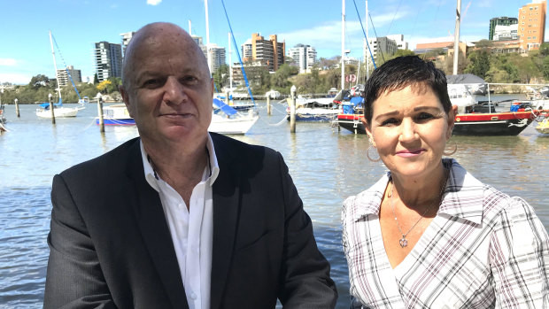 Australian Rivers Institute director Professor Stuart Bunn with Lockyer Valley mayor Tanya Milligan at the launch of the 2019 report into the ecological health of SEQ's rivers and streams. 