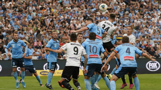 Full house: a crowd of 17,000 turned up for Sydney FC's game against Melbourne City at Netstrata Stadium on Sunday.